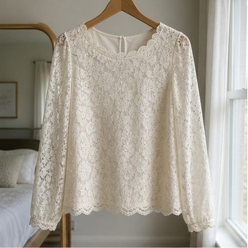White Smocked Top